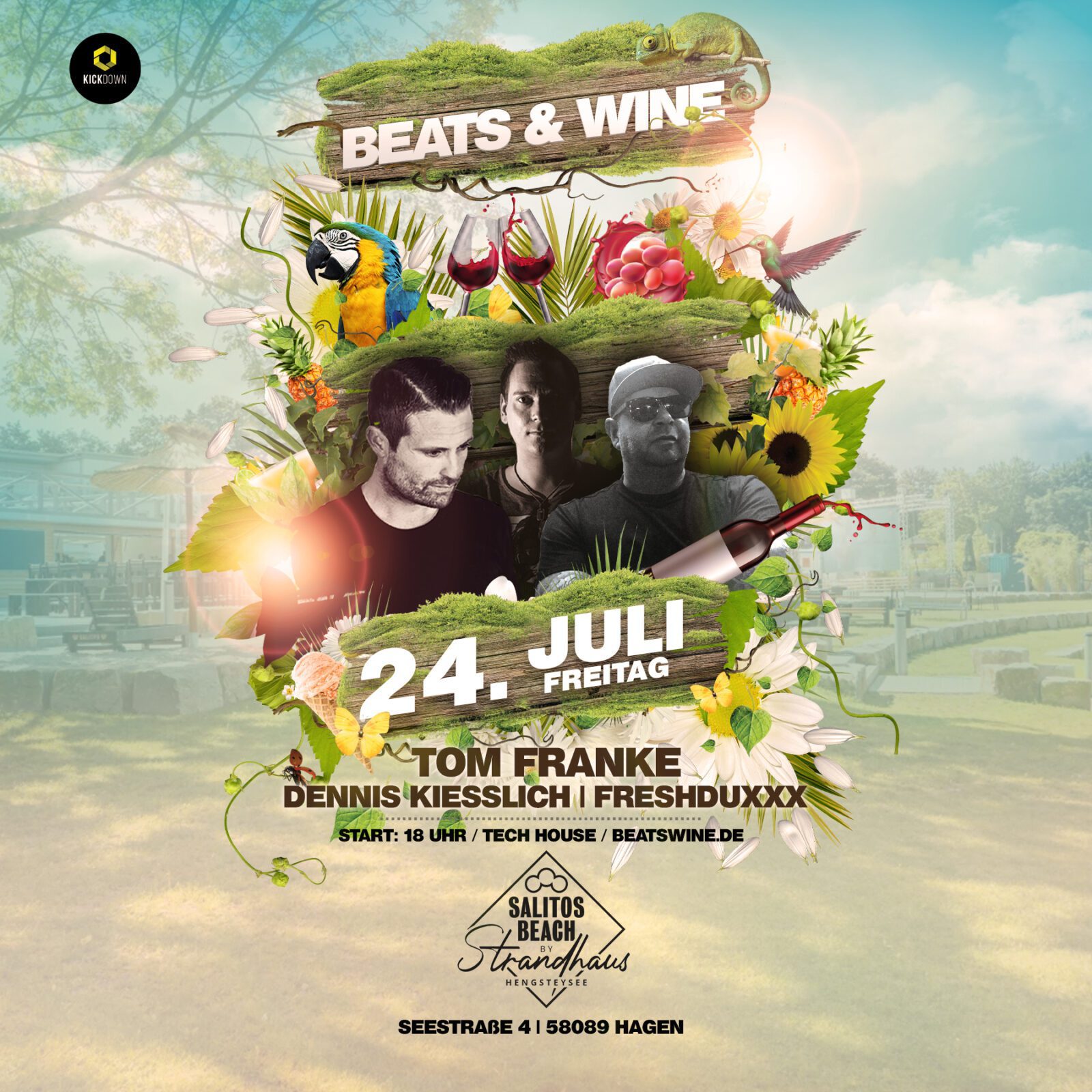 Beats & Wine – Sali­tos Beach by Strand­haus Hengs­tey­see