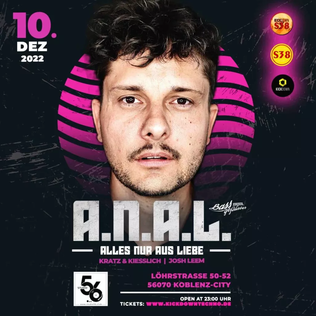A.N.A.L. Alles nur aus Lie­be im Studio56 in Koblenz