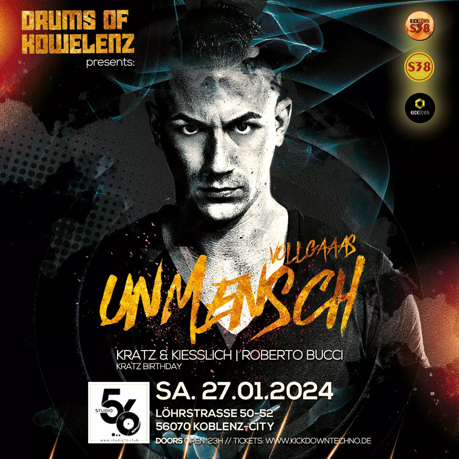 Drums of Kowe­lenz — Unmensch (Voll­gaaas) — Studio56 Koblenz