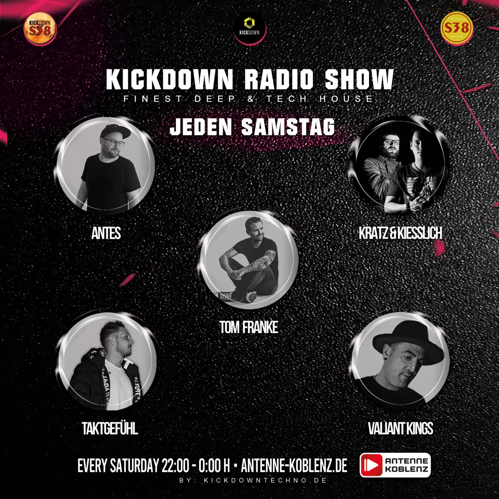 Kick­down Radio Show — jeden Sams­tag auf Anten­ne Koblenz